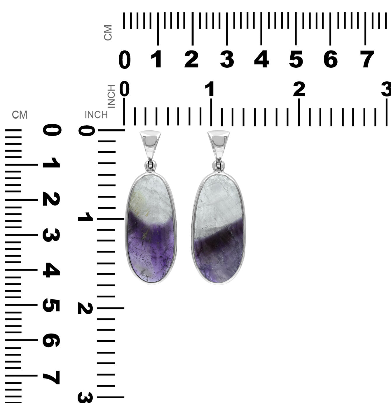 Starborn Duality Amethyst Oval Pendant in Sterling Silver
