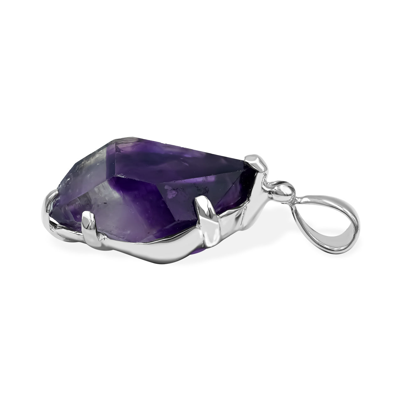 Starborn Amethyst Crystal Pendant in Sterling Silver