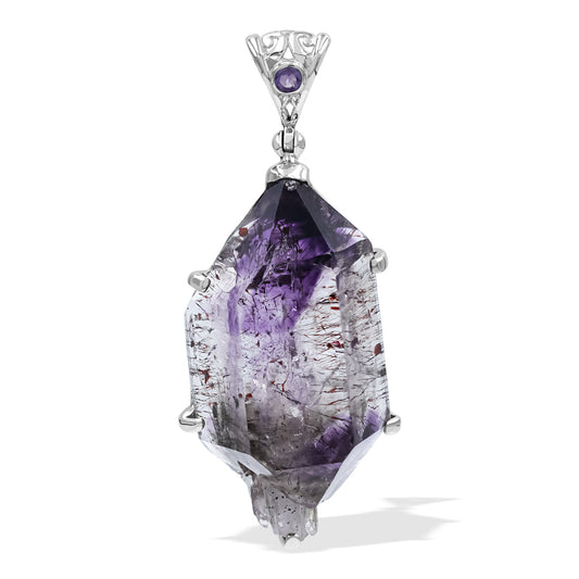 Starborn Shangaan Amethyst Prong Set Pendant in Sterling Silver