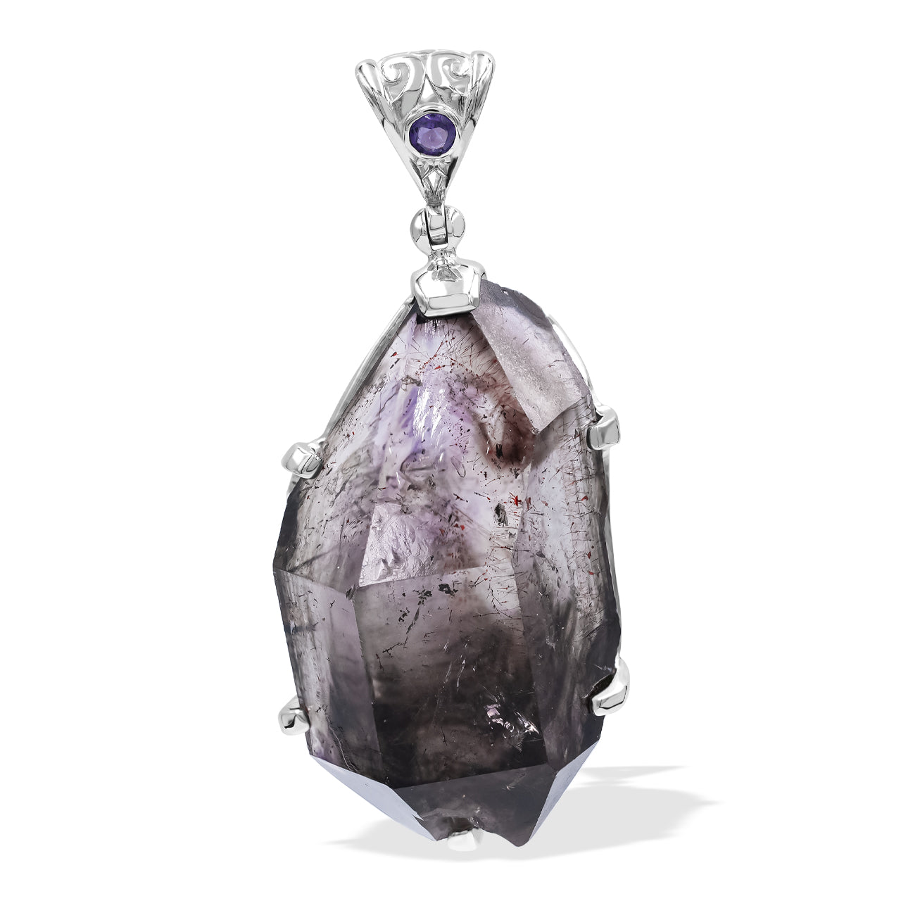 Starborn Shangaan Amethyst Prong Set Pendant in Sterling Silver