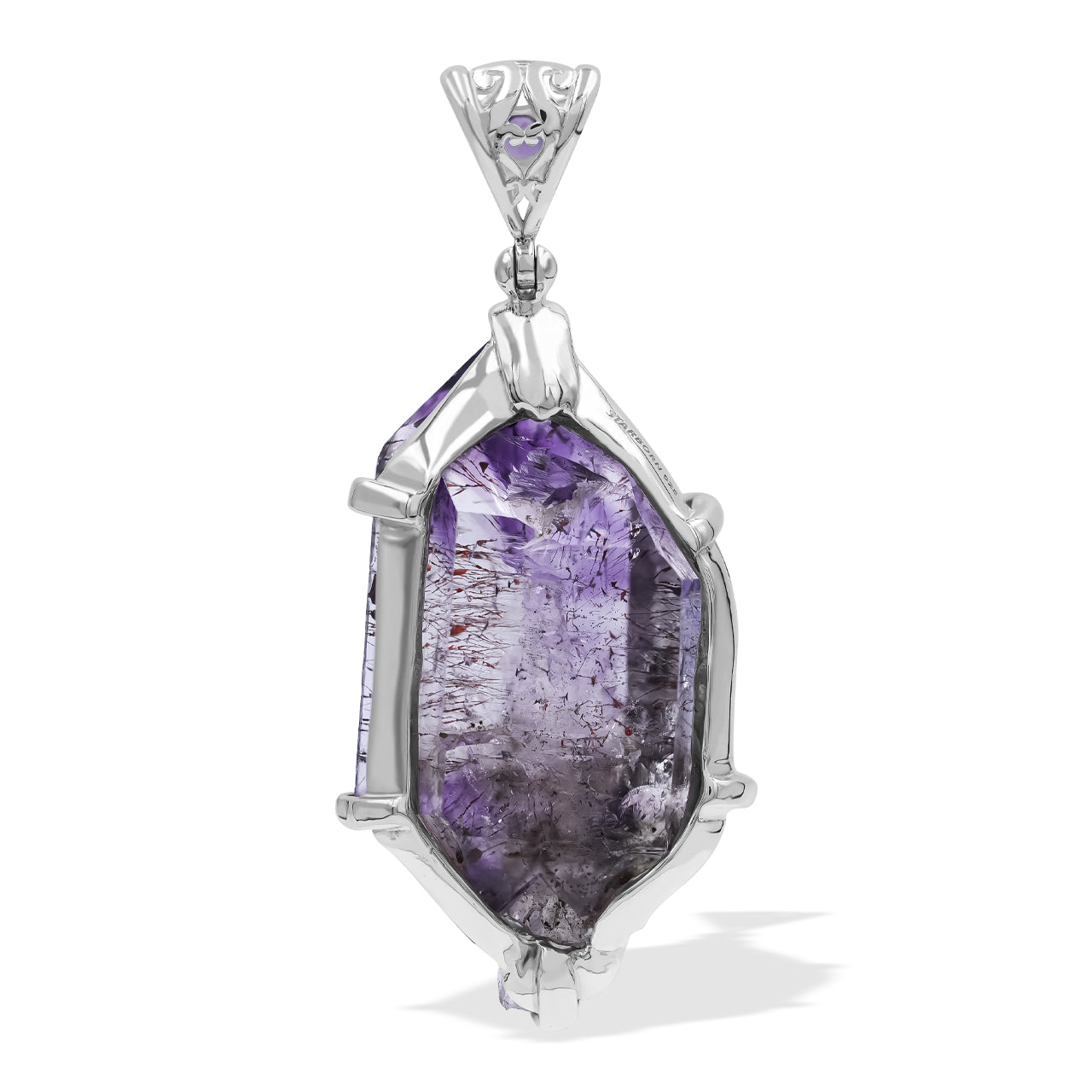 Starborn Shangaan Amethyst Prong Set Pendant in Sterling Silver