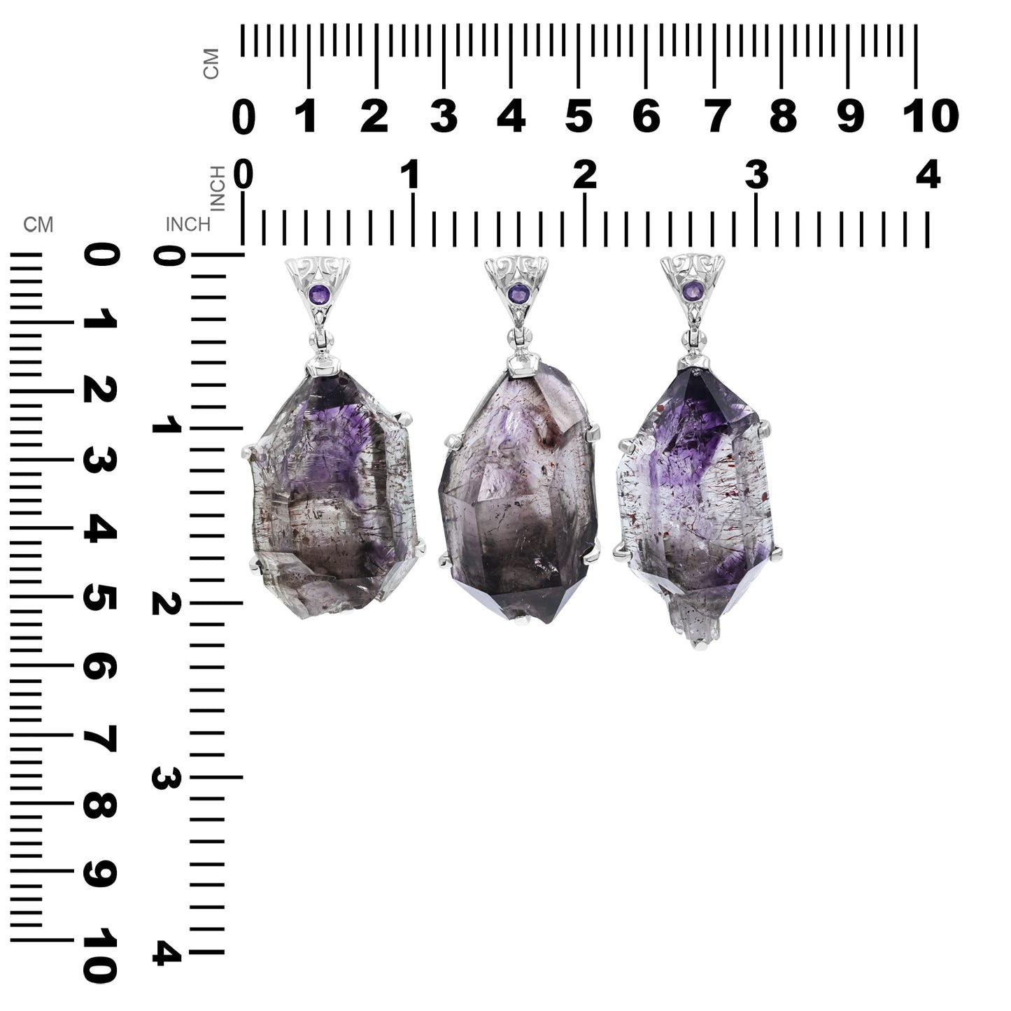 Starborn Shangaan Amethyst Prong Set Pendant in Sterling Silver