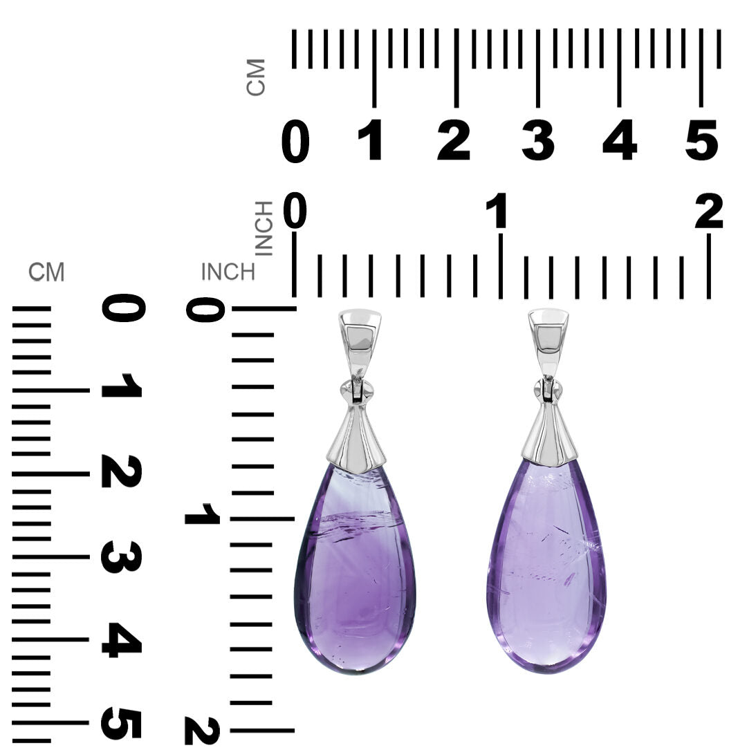 Starborn Teardrop Amethyst Cap Setting Style Pendant in Sterling Silver