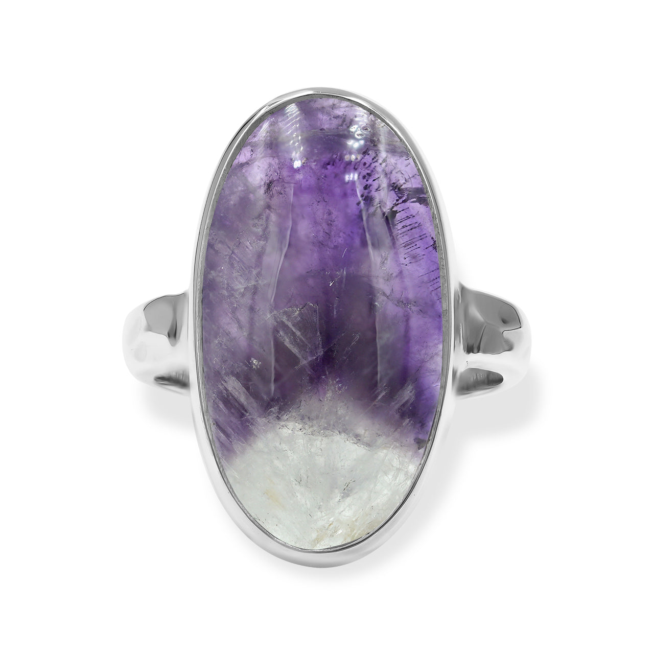 Starborn Duality Amethyst Oval Ring in Sterling Silver