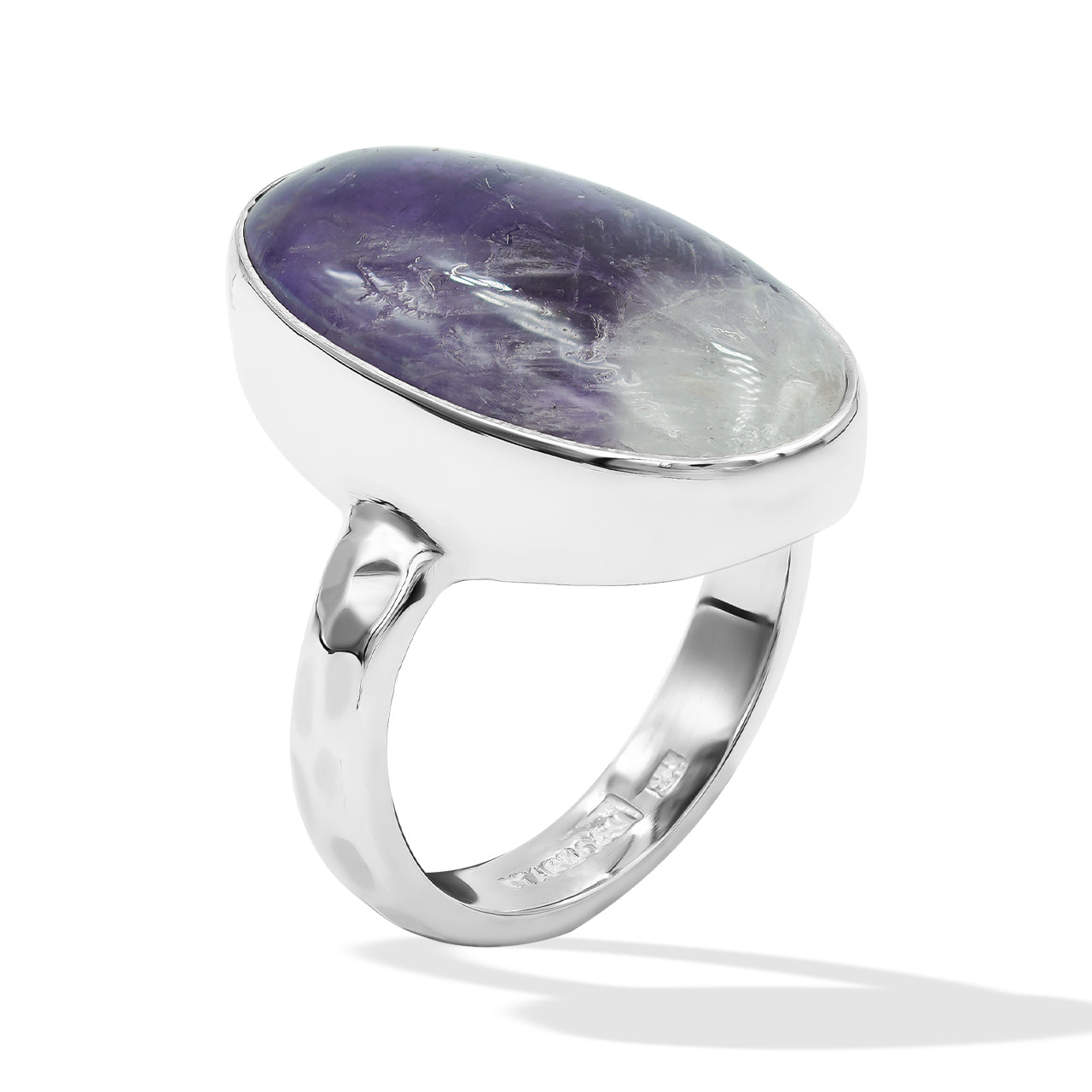 Starborn Duality Amethyst Oval Ring in Sterling Silver