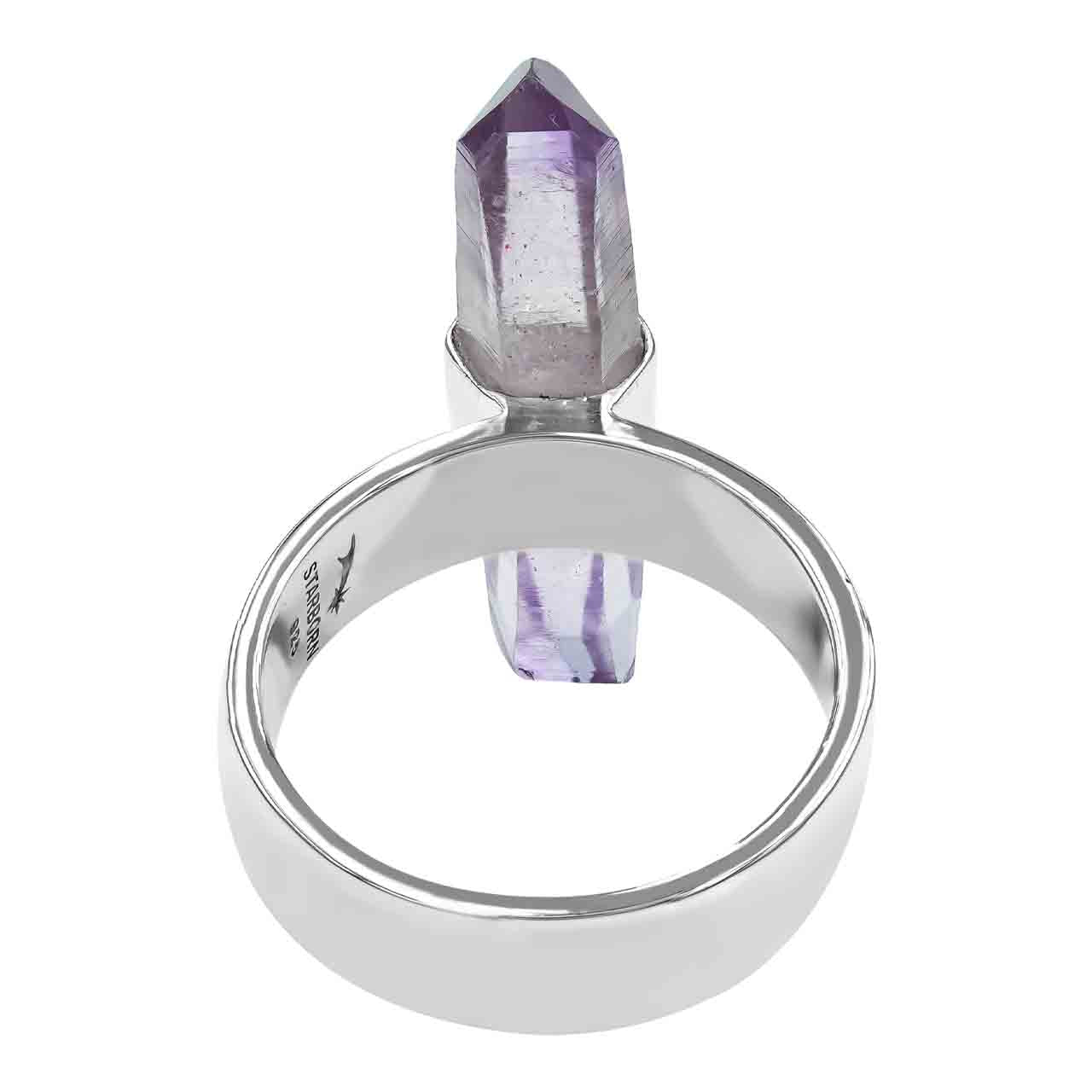 Starborn Vera Cruz Amethyst Crystal with Silver Band Ring in Sterling Silver