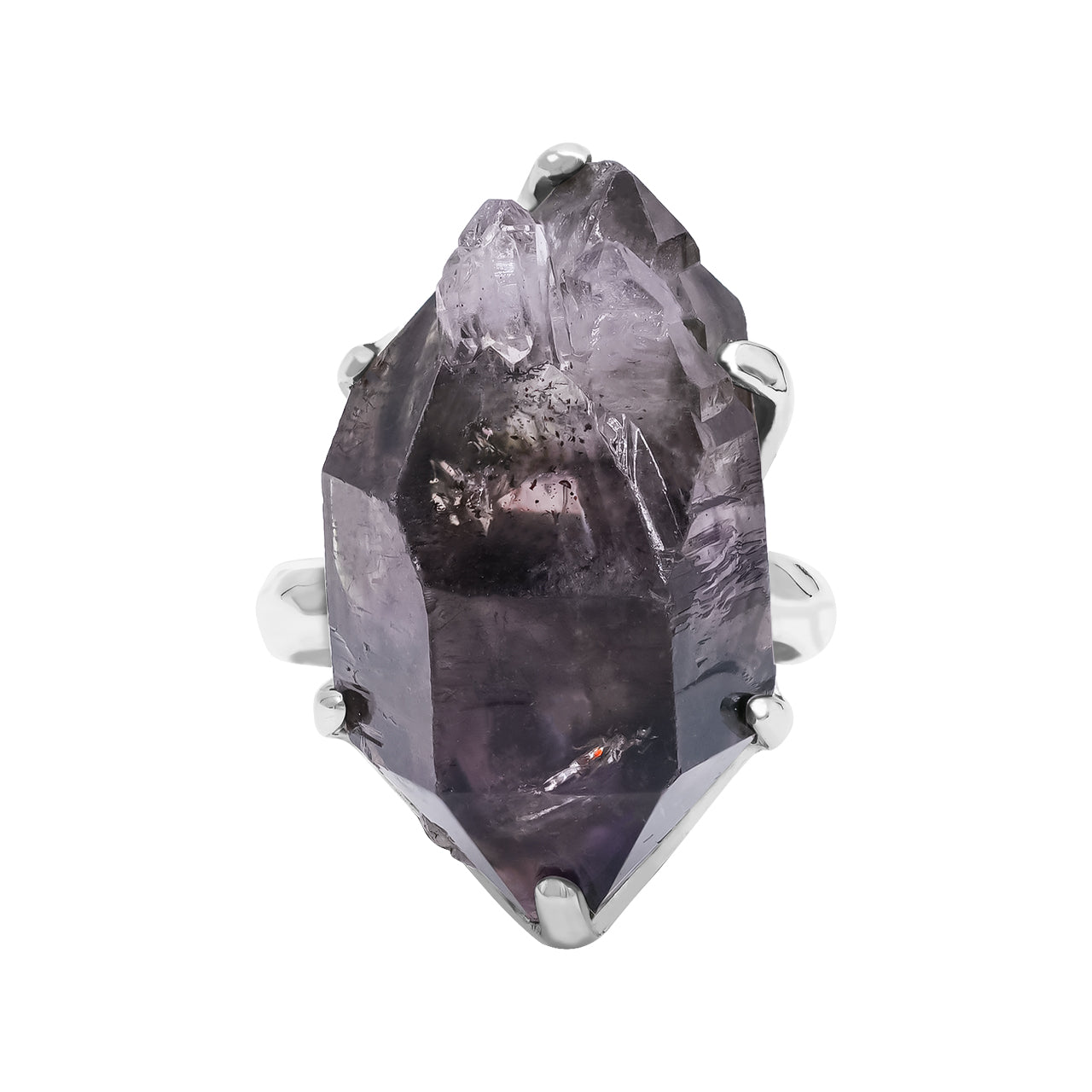 Starborn Shangaan Amethyst Crystal Prong Set Ring in Sterling Silver