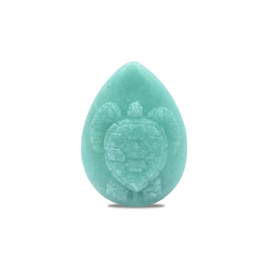 Starborn Amazonite Sea Turtle Pear Shaped Cabochon 25 x 35 mm - 1 Piece