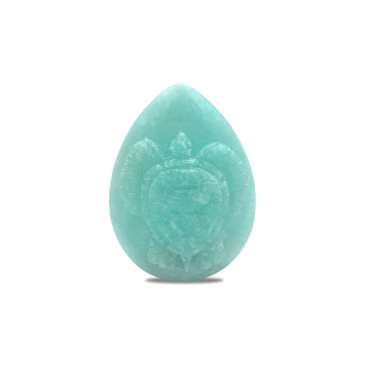 Starborn Amazonite Sea Turtle Pear Shaped Cabochon 25 x 35 mm - 1 Piece