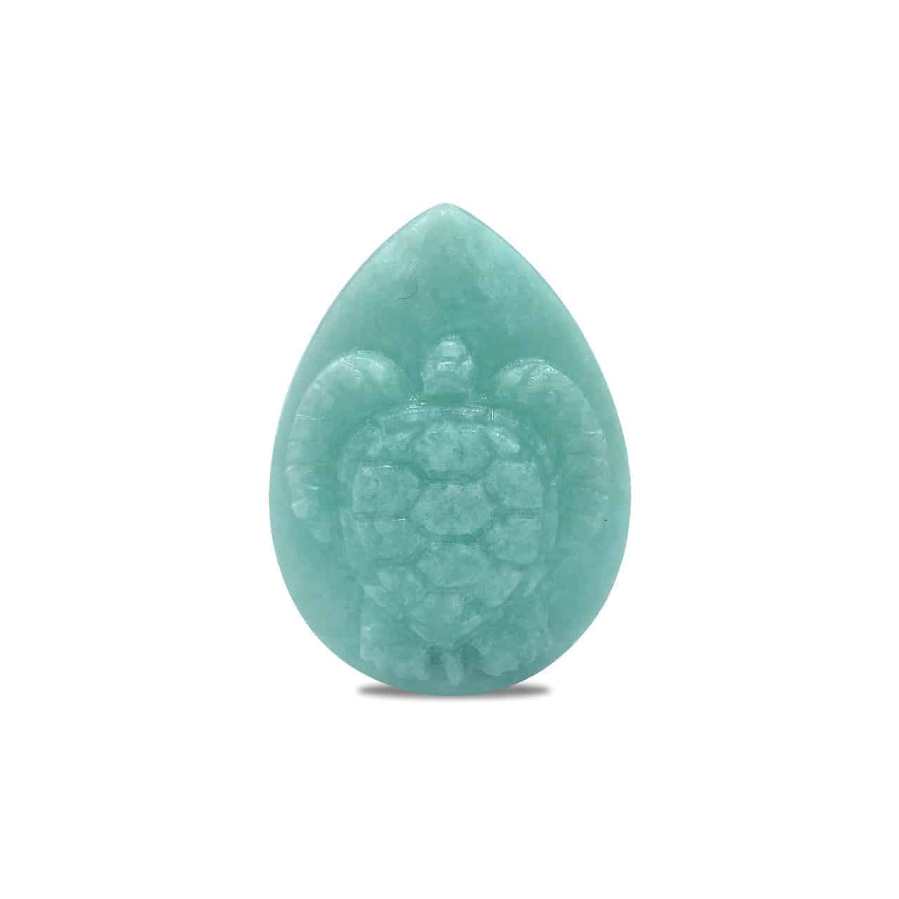 Starborn Amazonite Sea Turtle Pear Shaped Cabochon 25 x 35 mm - 1 Piece