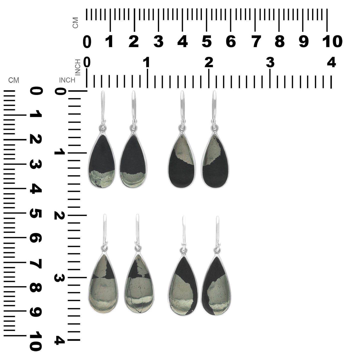Starborn Apache Gold Pear Earrings in Sterling Silver