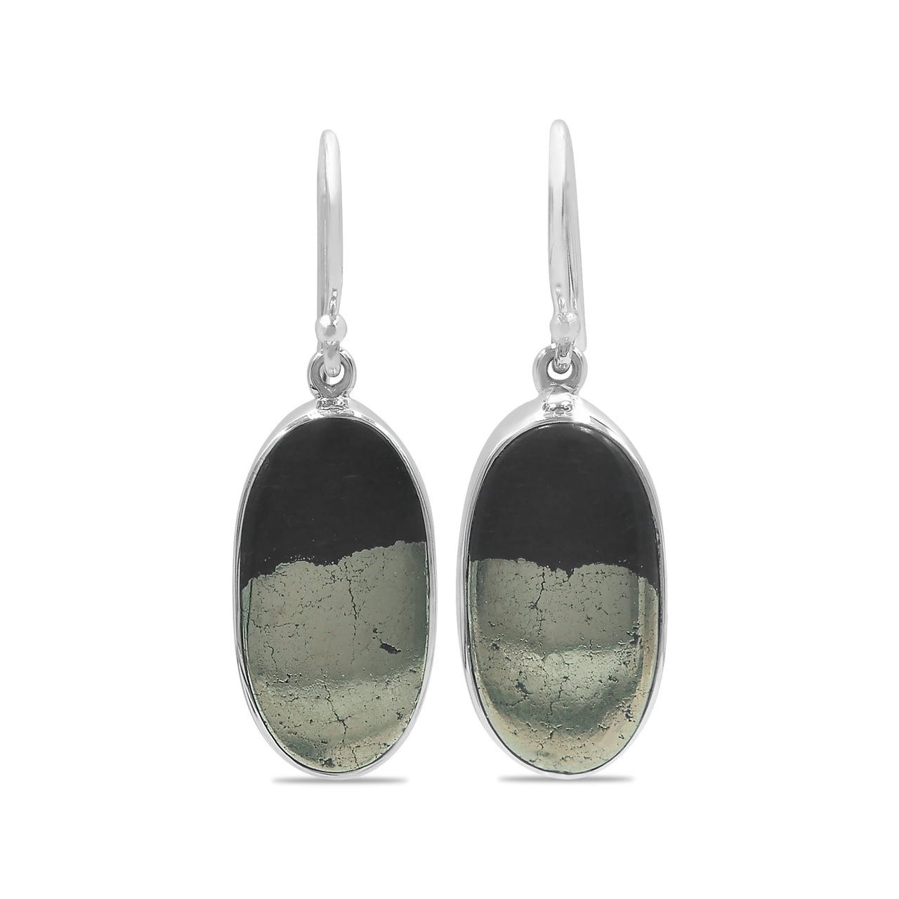 Starborn Apache Gold Oval Earrings in Sterling Silver