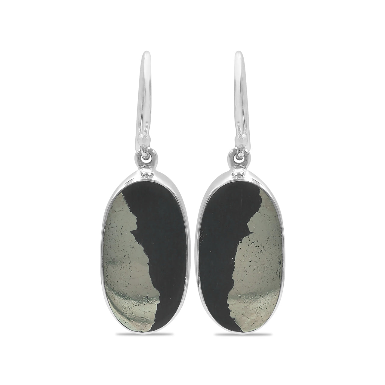 Starborn Apache Gold Oval Earrings in Sterling Silver