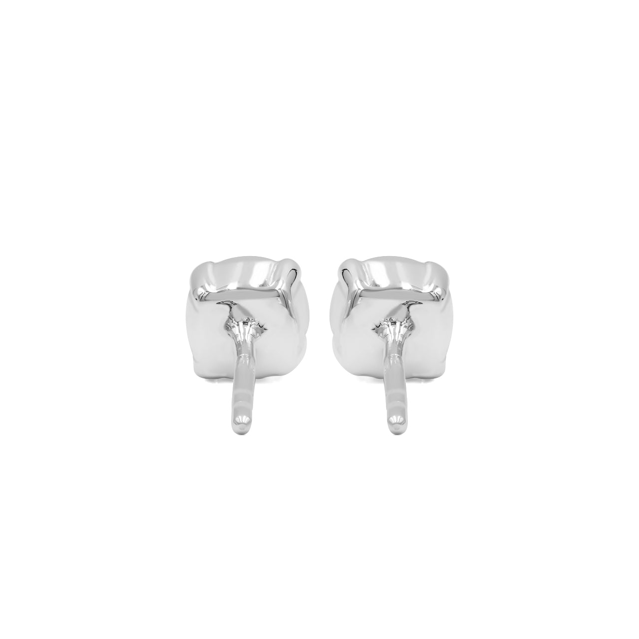 Starborn Aquamarine Faceted Round 5mm Post Earrings in Sterling Silver