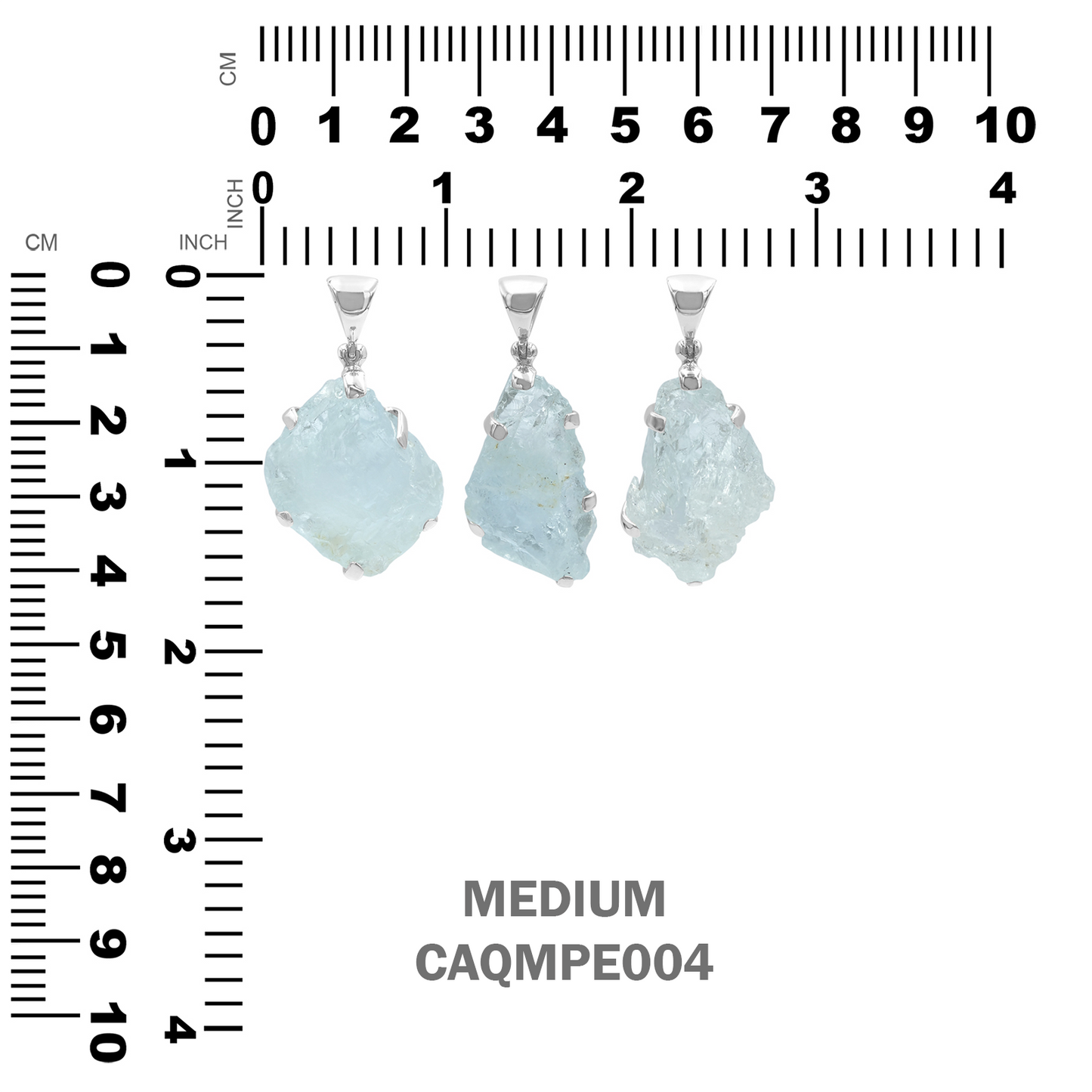 Starborn Rough Aquamarine Pendant in Sterling Silver