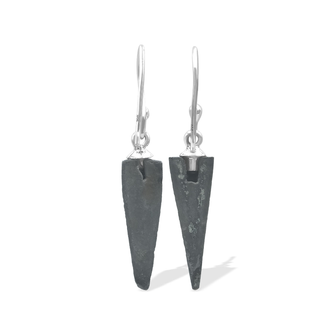 Starborn Scythian Bronze Arrowhead Earrings in Sterling Silver