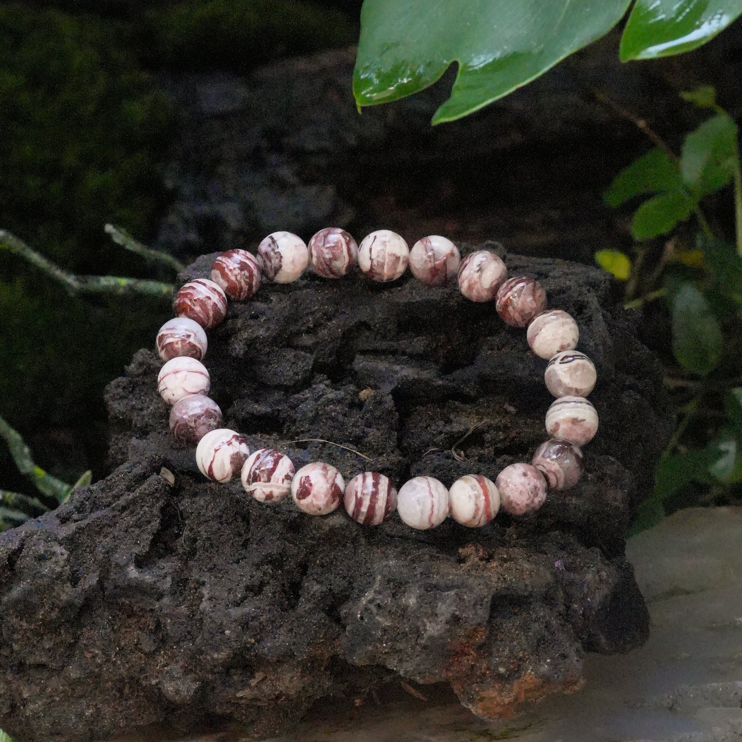 Starborn Arizona Agate Mountain Elastic Beaded Bracelet