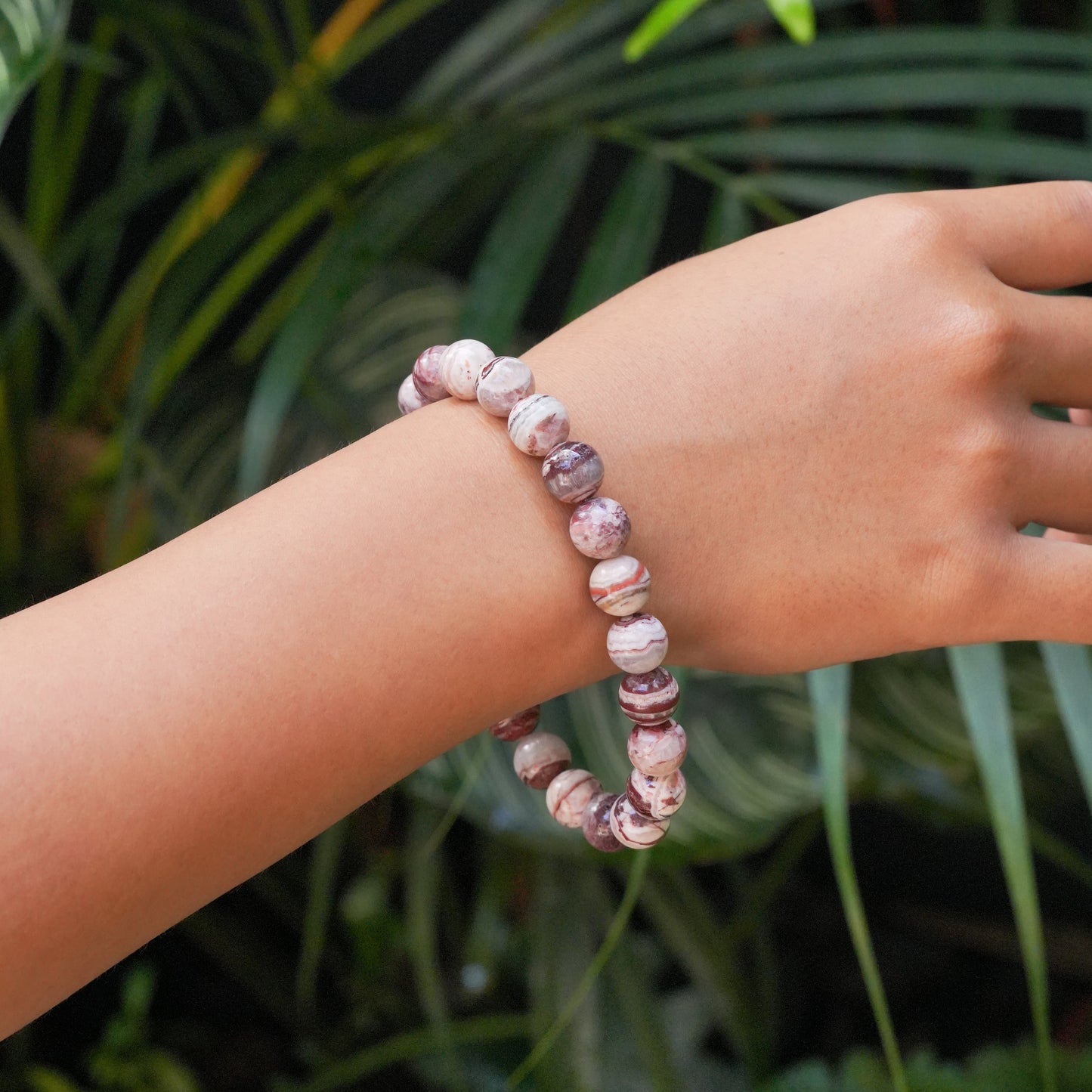 Starborn Arizona Agate Mountain Elastic Beaded Bracelet