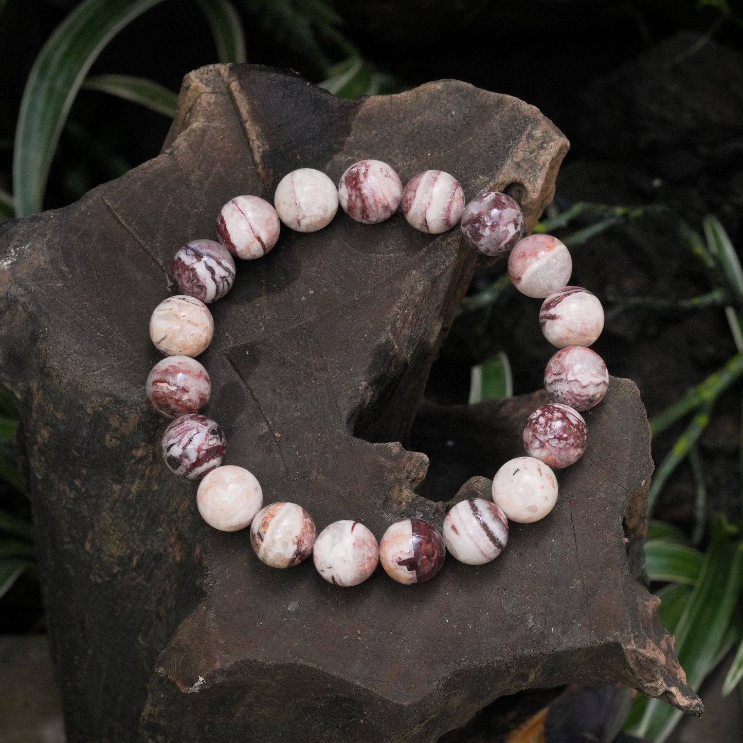 Starborn Arizona Agate Mountain Elastic Beaded Bracelet