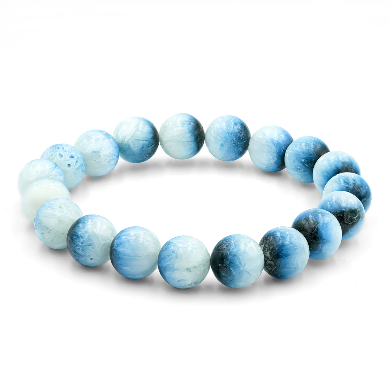 Starborn Blue Ice Glacierite Elastic Beaded Bracelet