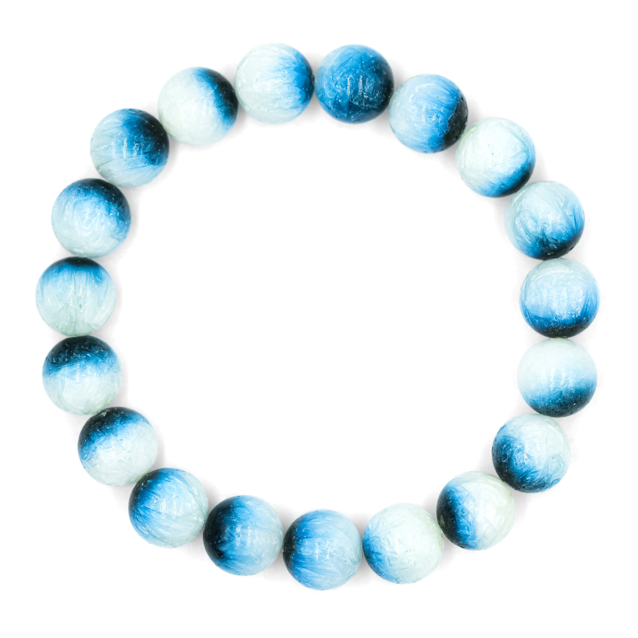 Starborn Blue Ice Glacierite Elastic Beaded Bracelet