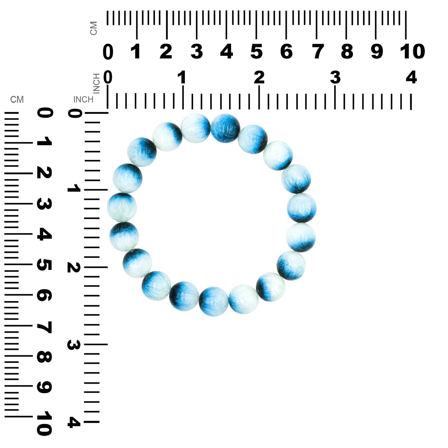 Starborn Blue Ice Glacierite Elastic Beaded Bracelet
