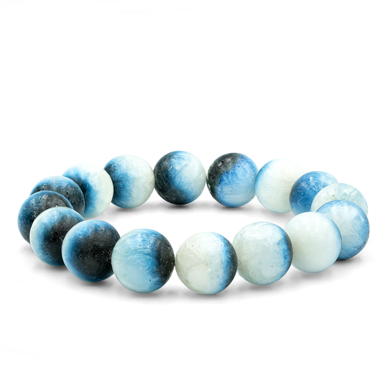 Starborn Blue Ice Glacierite Elastic Beaded Bracelet