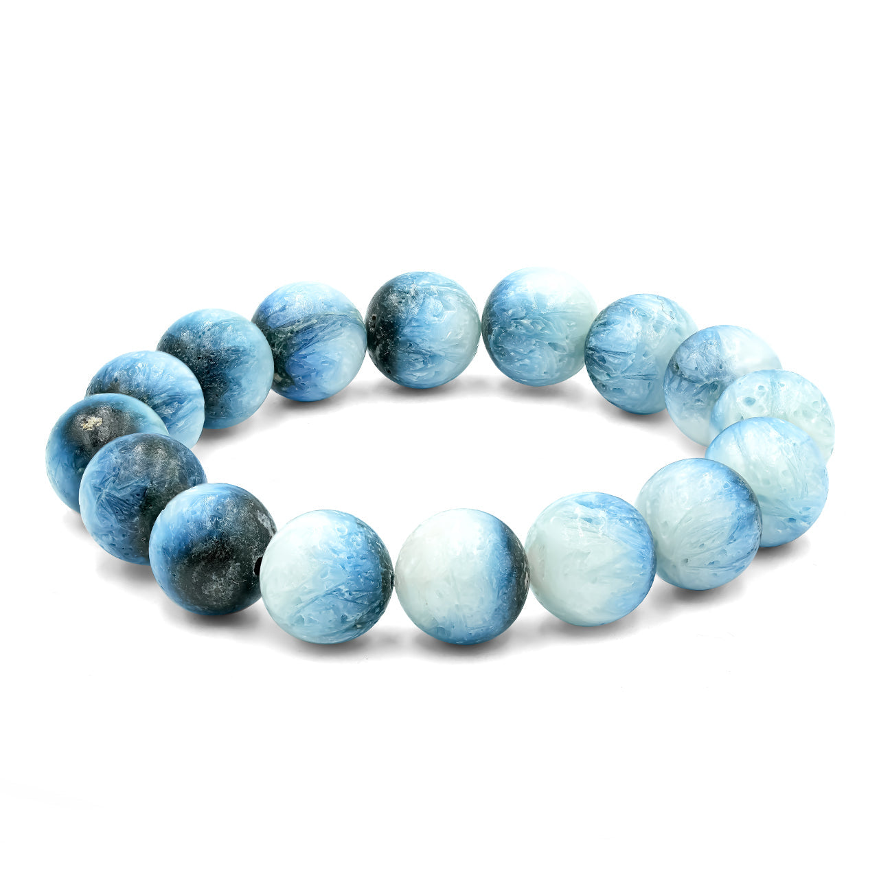 Starborn Blue Ice Glacierite Elastic Beaded Bracelet