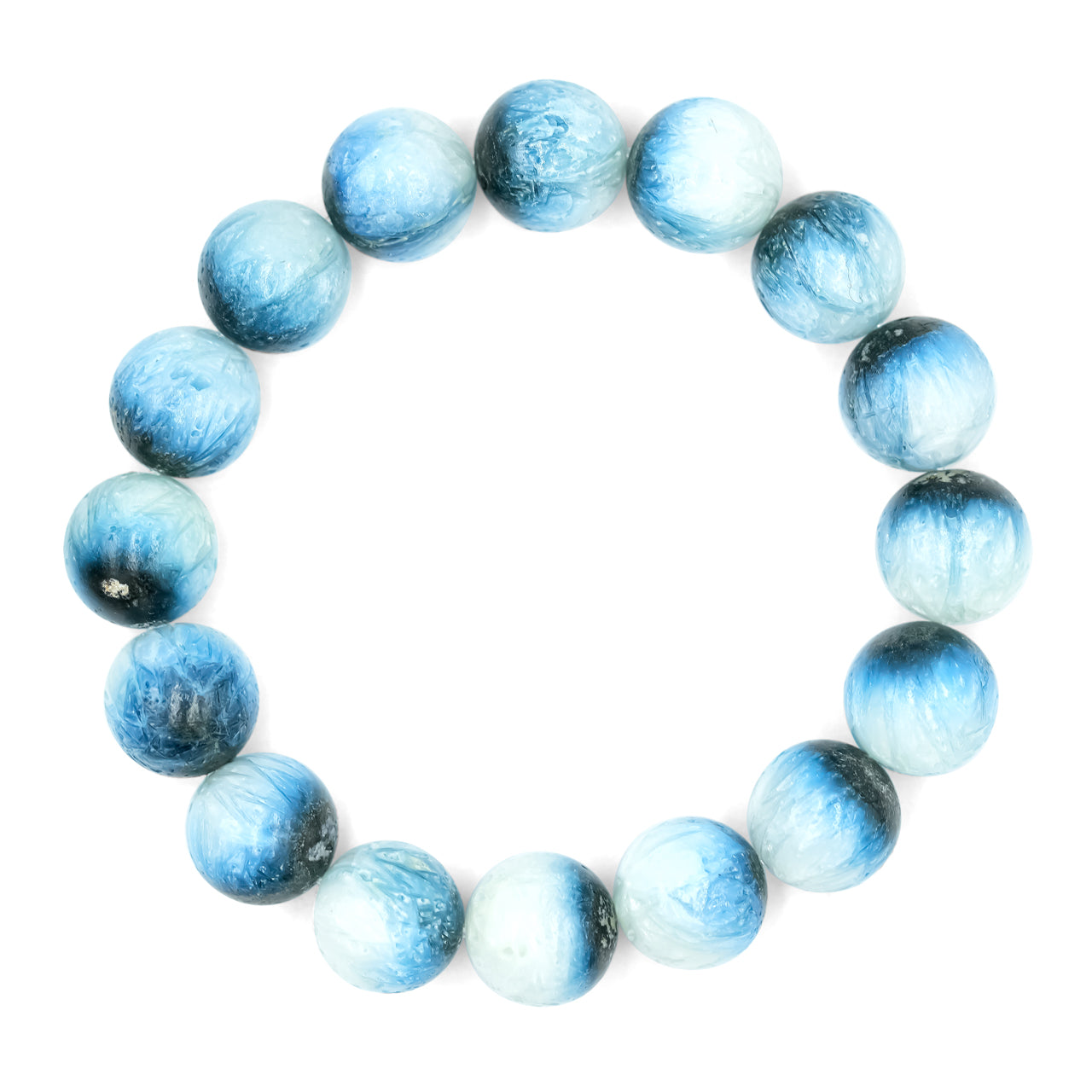 Starborn Blue Ice Glacierite Elastic Beaded Bracelet