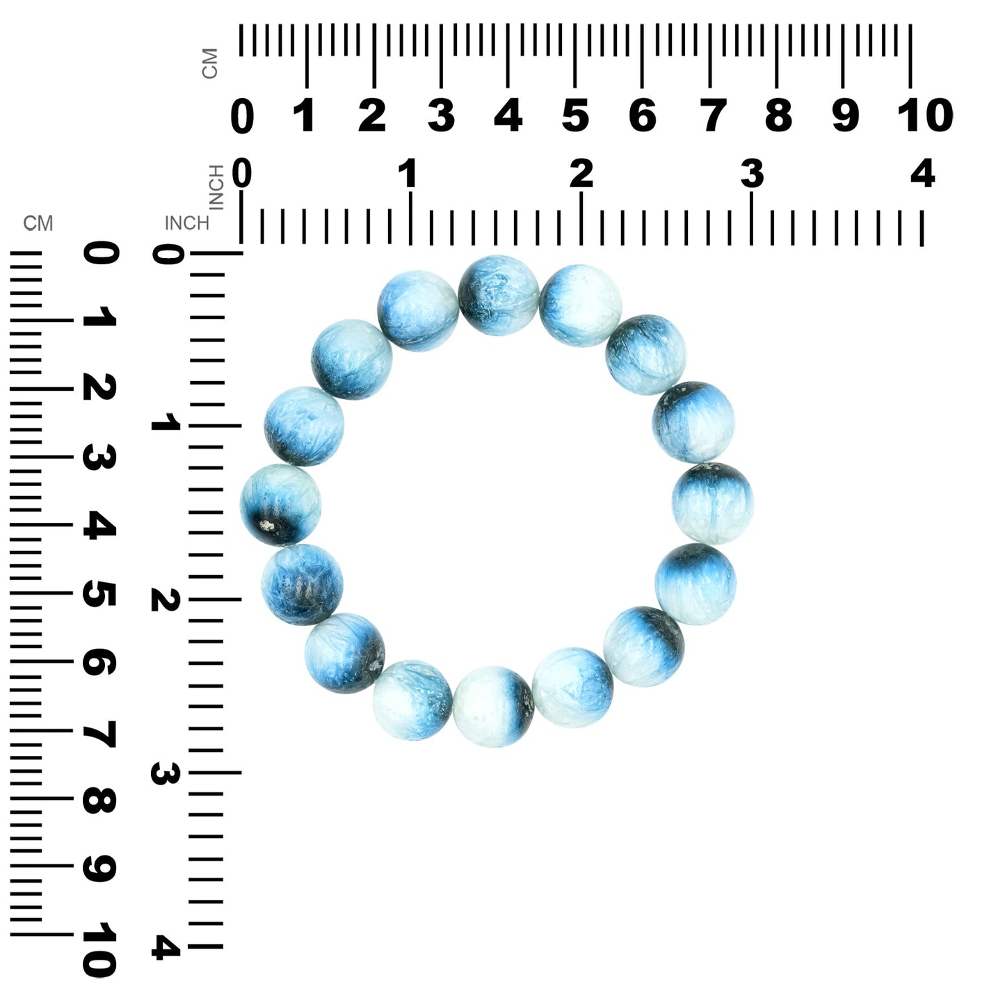Starborn Blue Ice Glacierite Elastic Beaded Bracelet