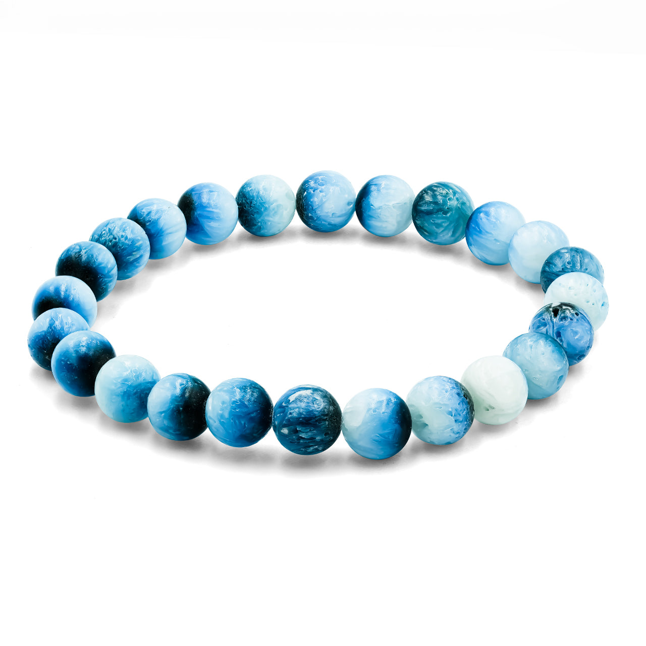 Starborn Blue Ice Glacierite Elastic Beaded Bracelet