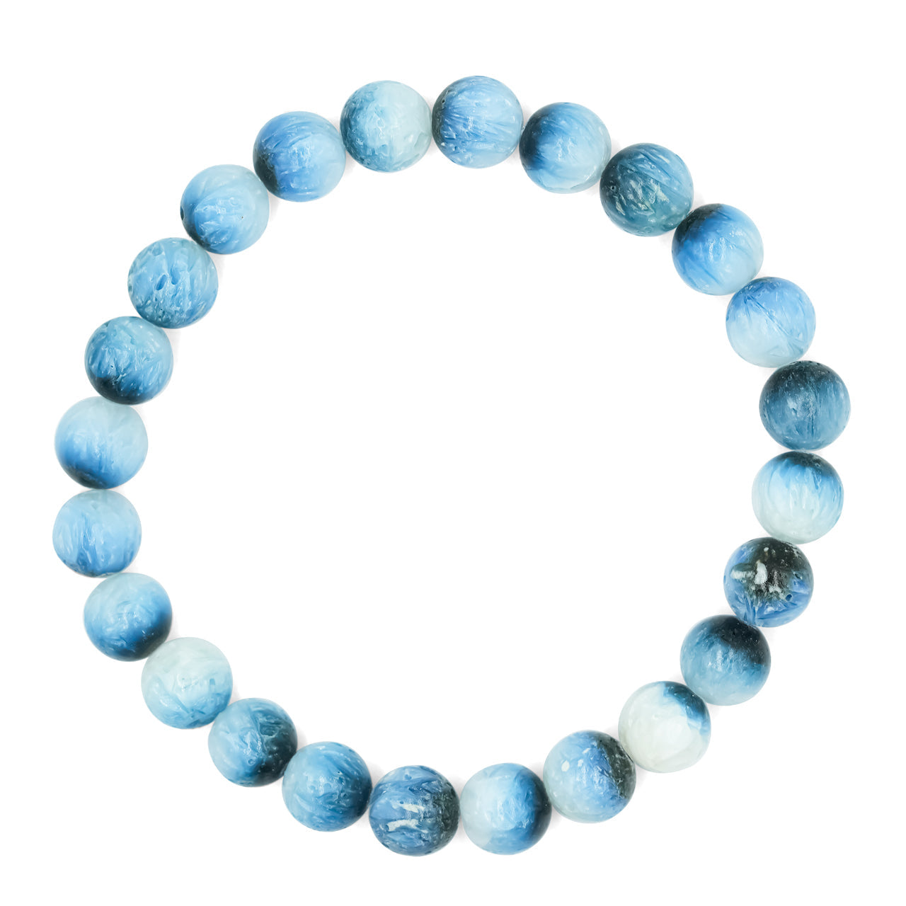 Starborn Blue Ice Glacierite Elastic Beaded Bracelet