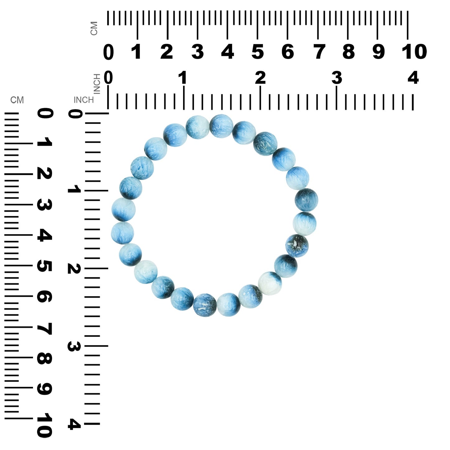 Starborn Blue Ice Glacierite Elastic Beaded Bracelet