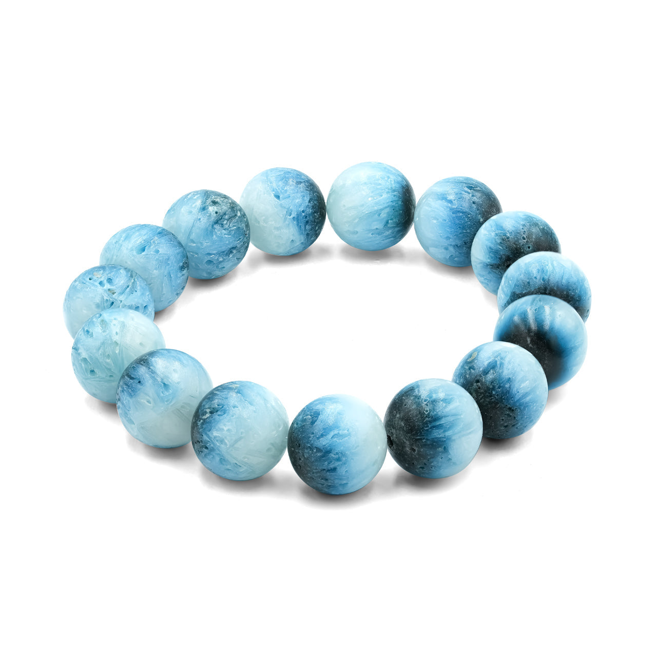 Starborn Blue Ice Glacierite Elastic Beaded Bracelet