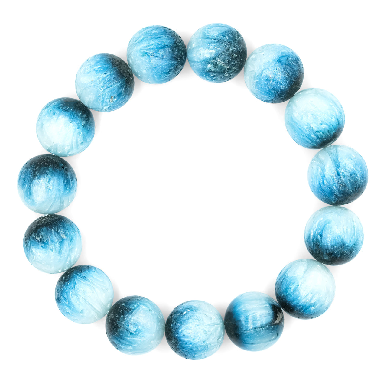Starborn Blue Ice Glacierite Elastic Beaded Bracelet