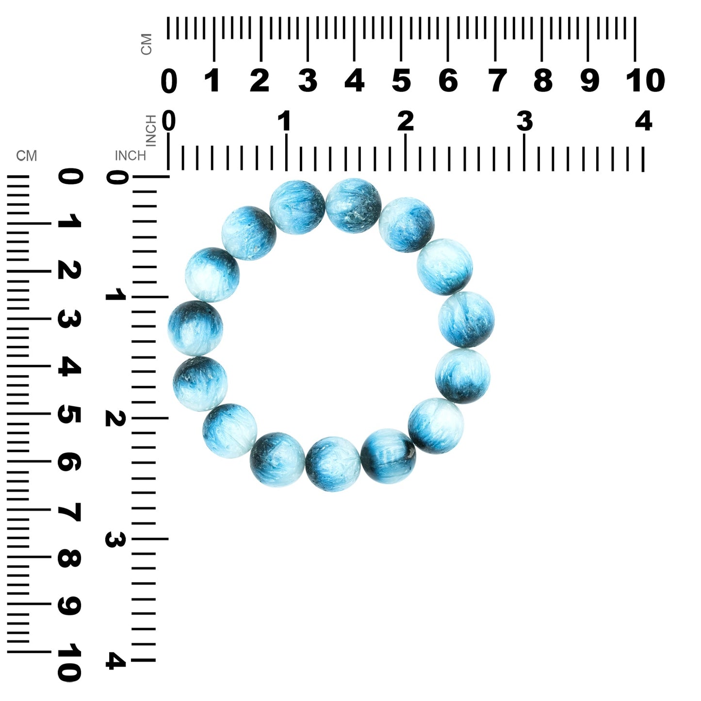 Starborn Blue Ice Glacierite Elastic Beaded Bracelet