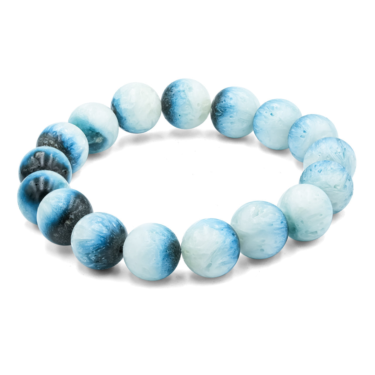 Starborn Blue Ice Glacierite Elastic Beaded Bracelet