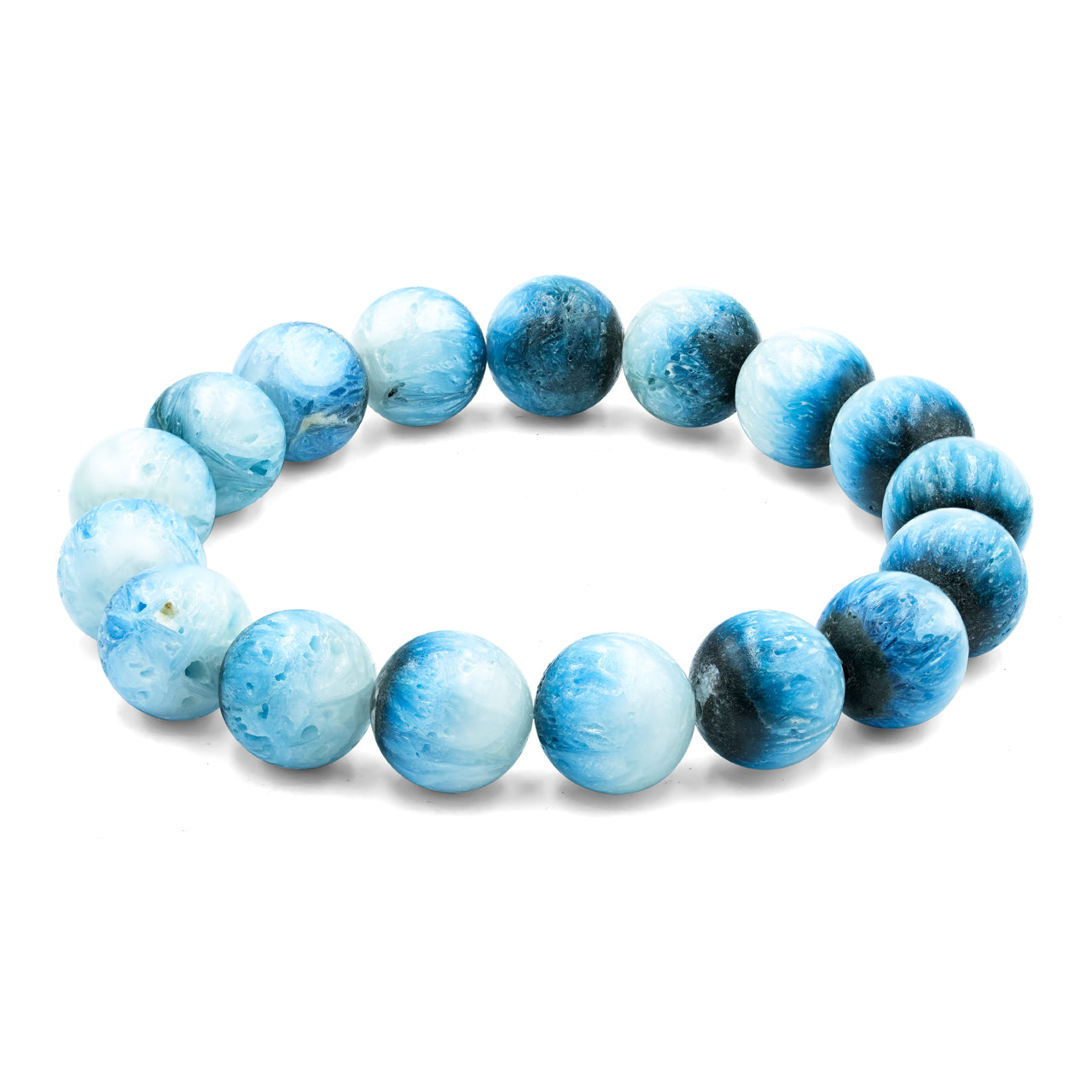 Starborn Blue Ice Glacierite Elastic Beaded Bracelet
