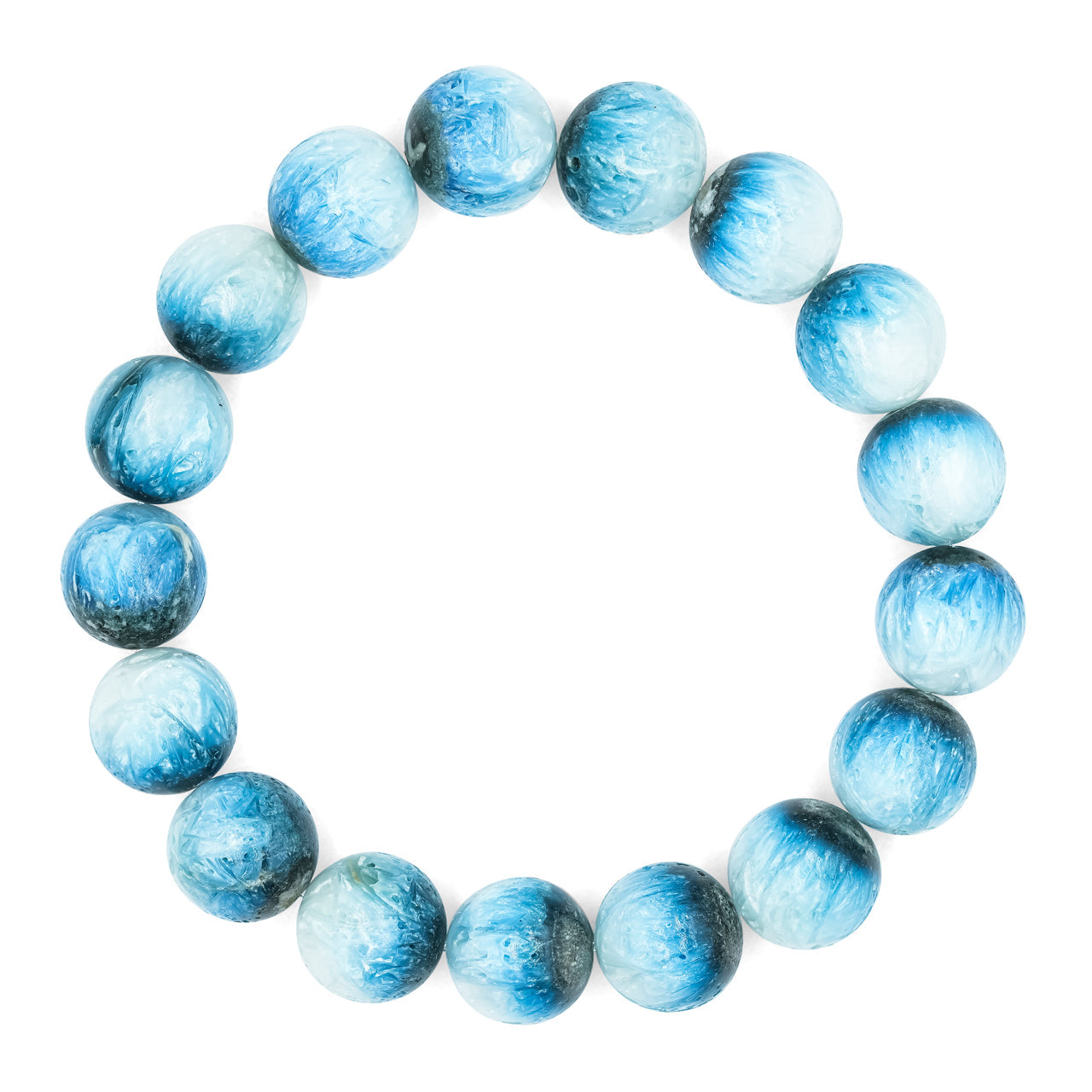 Starborn Blue Ice Glacierite Elastic Beaded Bracelet