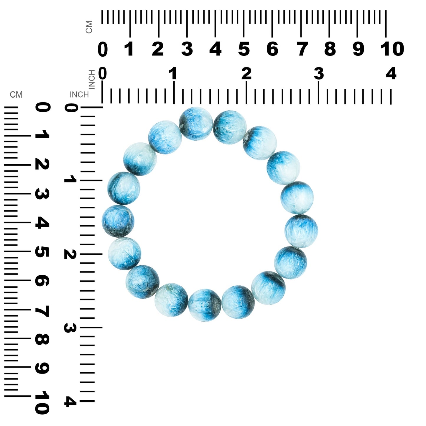 Starborn Blue Ice Glacierite Elastic Beaded Bracelet