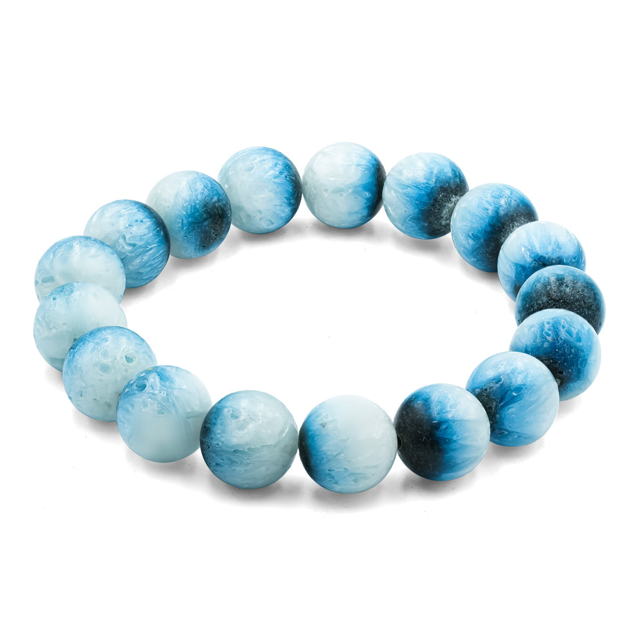 Starborn Blue Ice Glacierite Elastic Beaded Bracelet