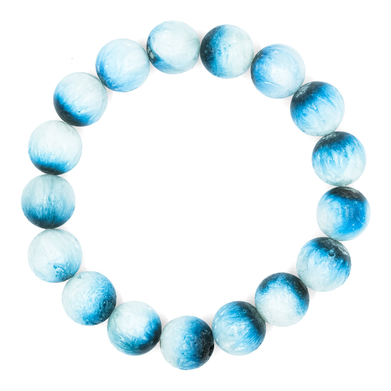 Starborn Blue Ice Glacierite Elastic Beaded Bracelet