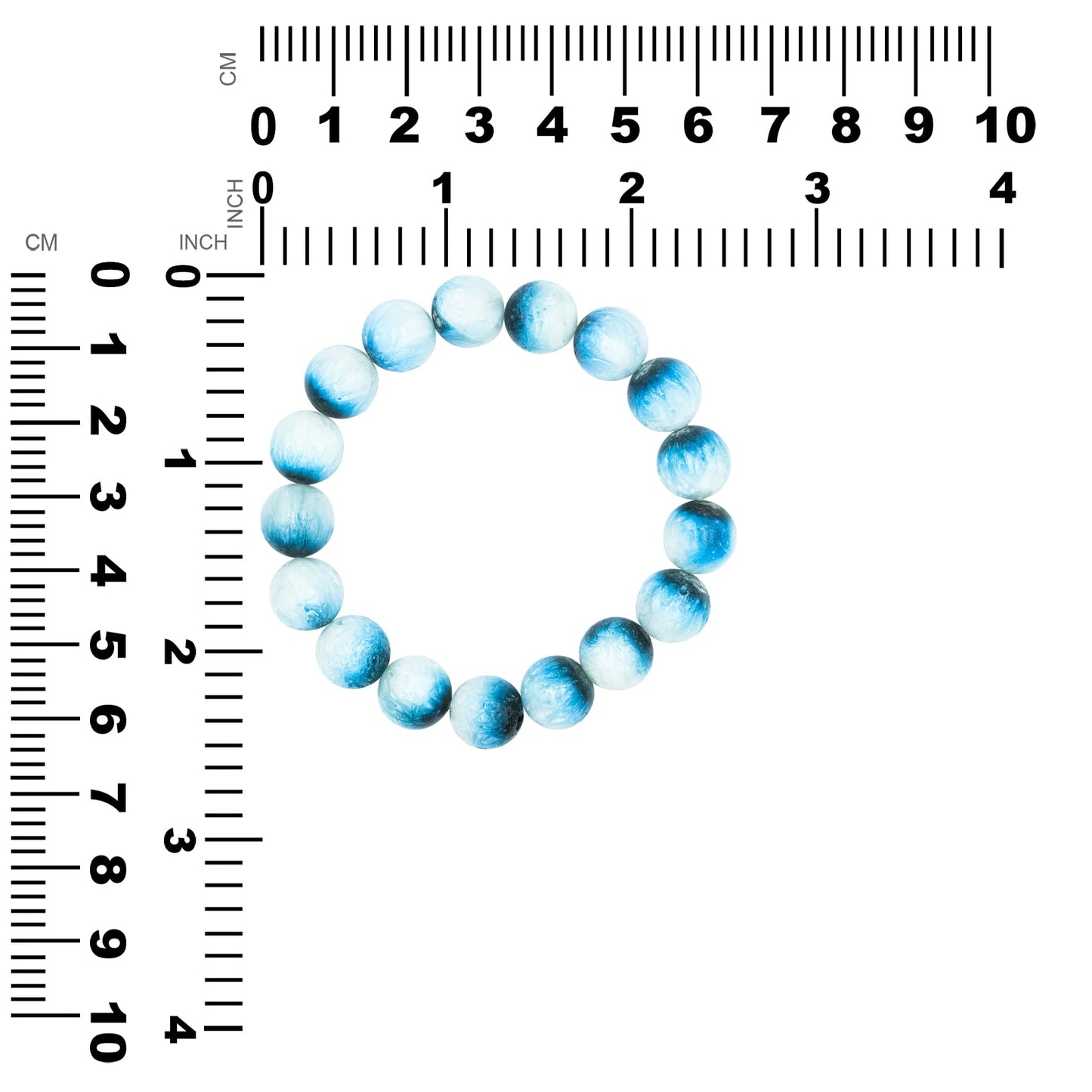 Starborn Blue Ice Glacierite Elastic Beaded Bracelet