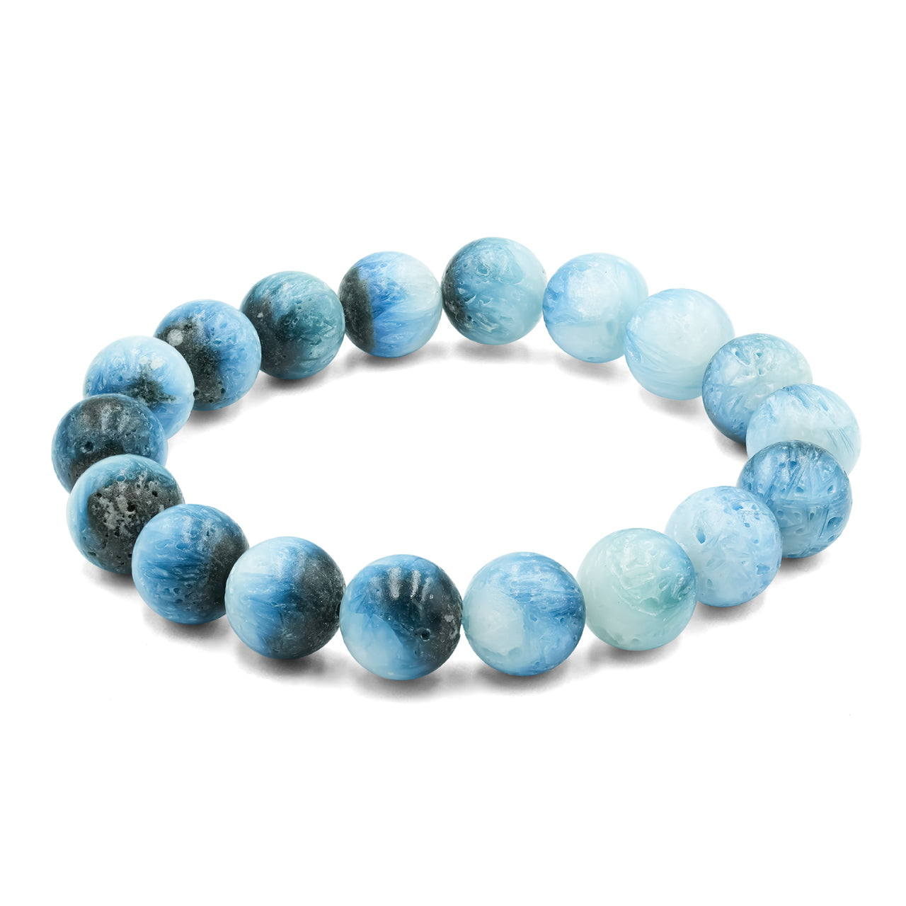 Starborn Blue Ice Glacierite Elastic Beaded Bracelet