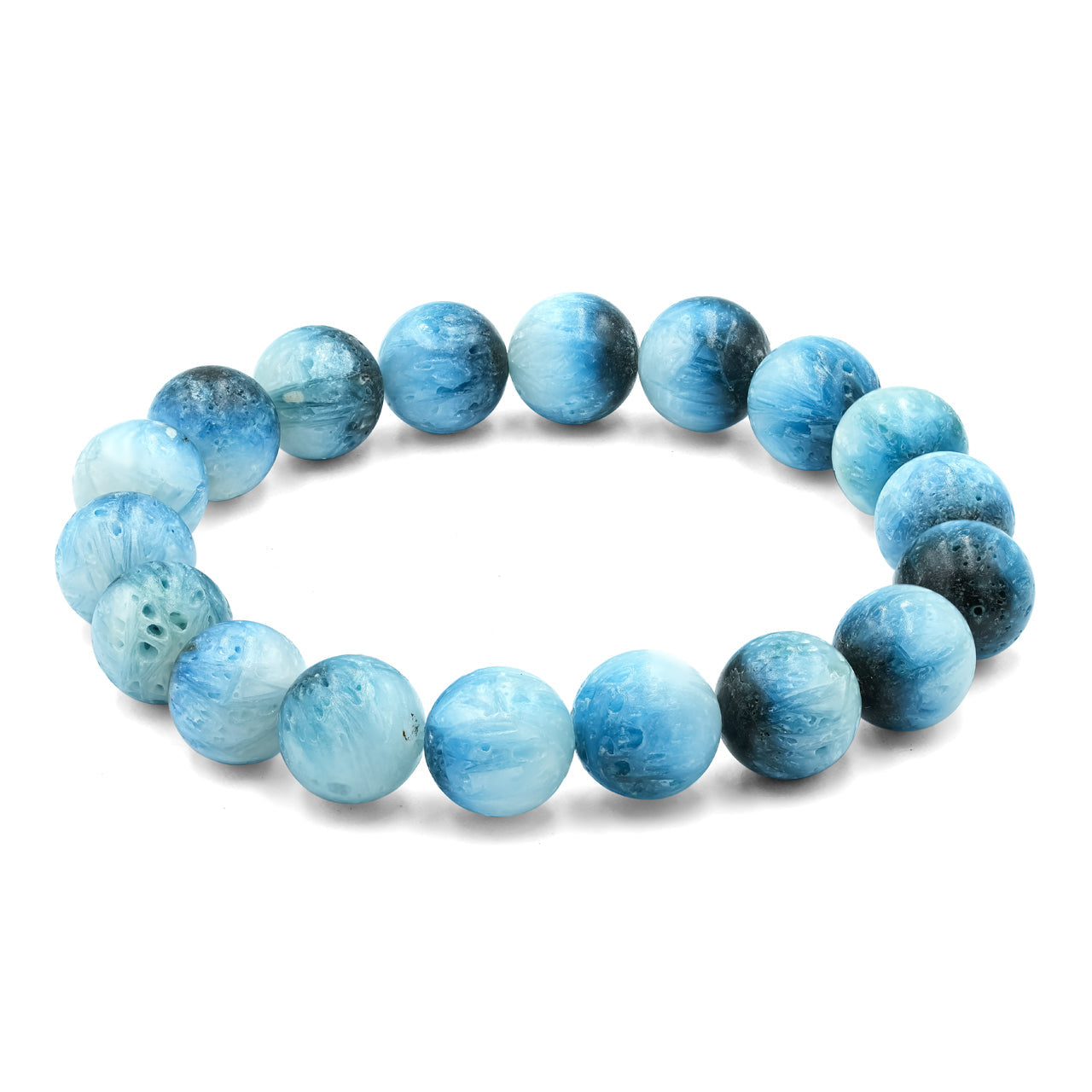 Starborn Blue Ice Glacierite Elastic Beaded Bracelet
