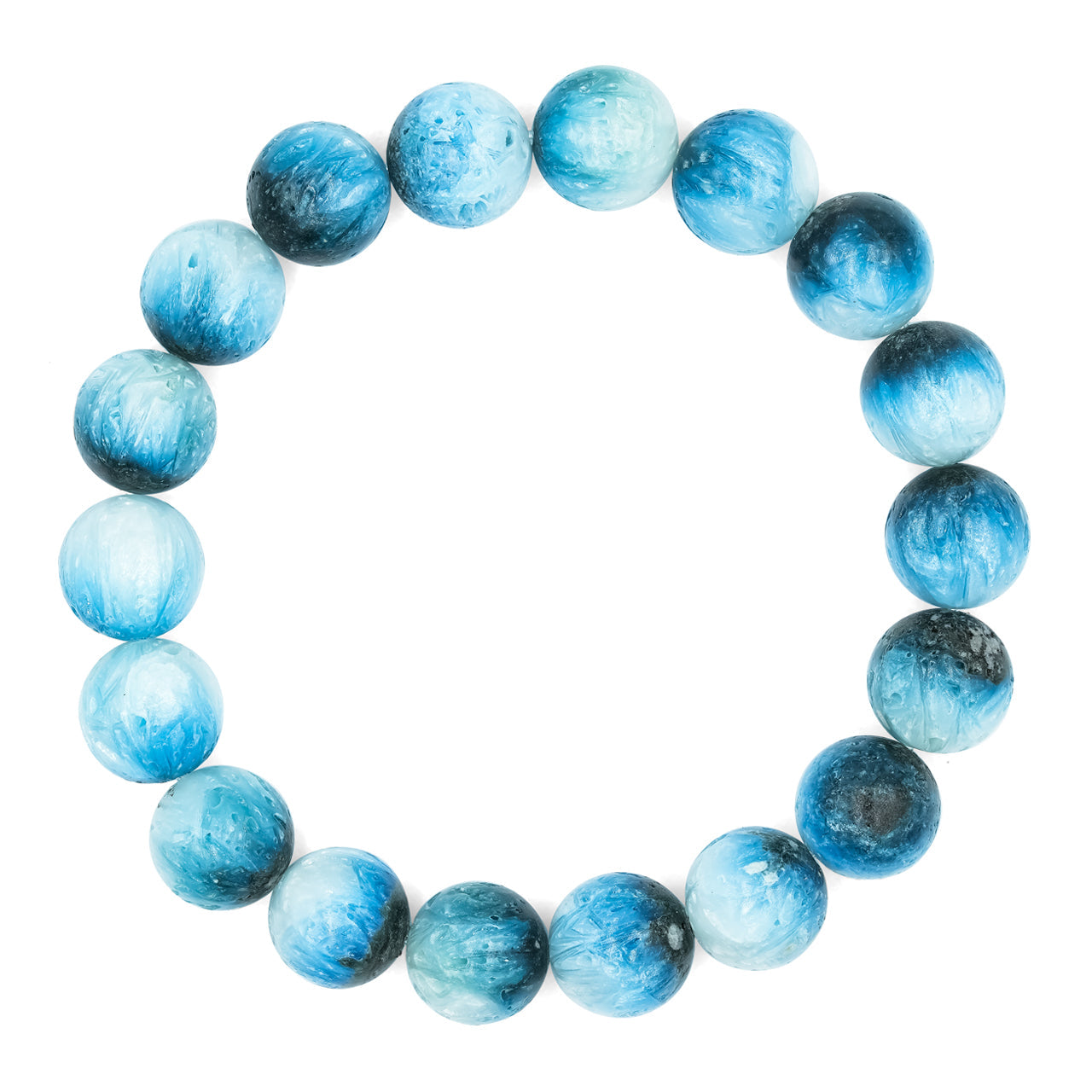 Starborn Blue Ice Glacierite Elastic Beaded Bracelet