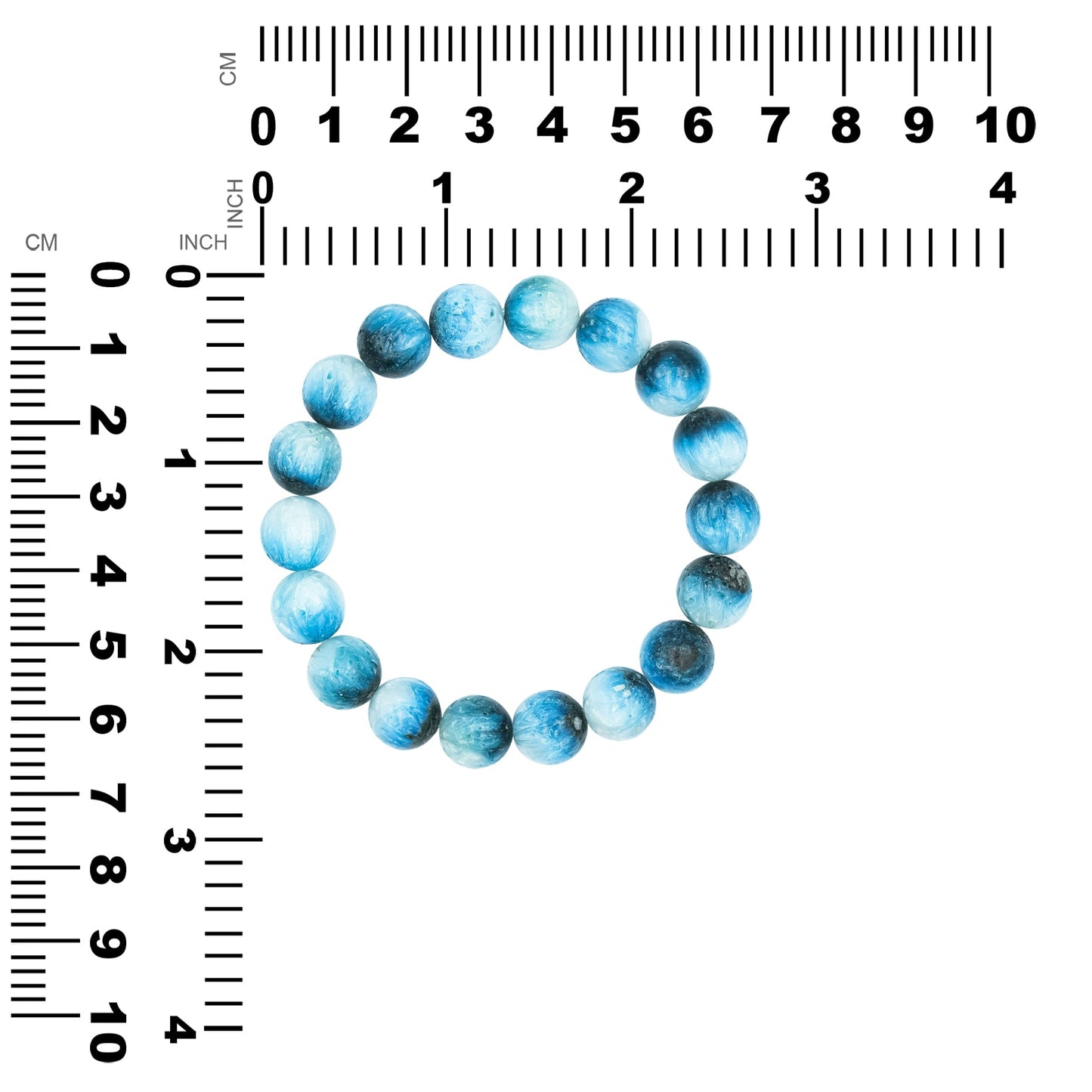 Starborn Blue Ice Glacierite Elastic Beaded Bracelet