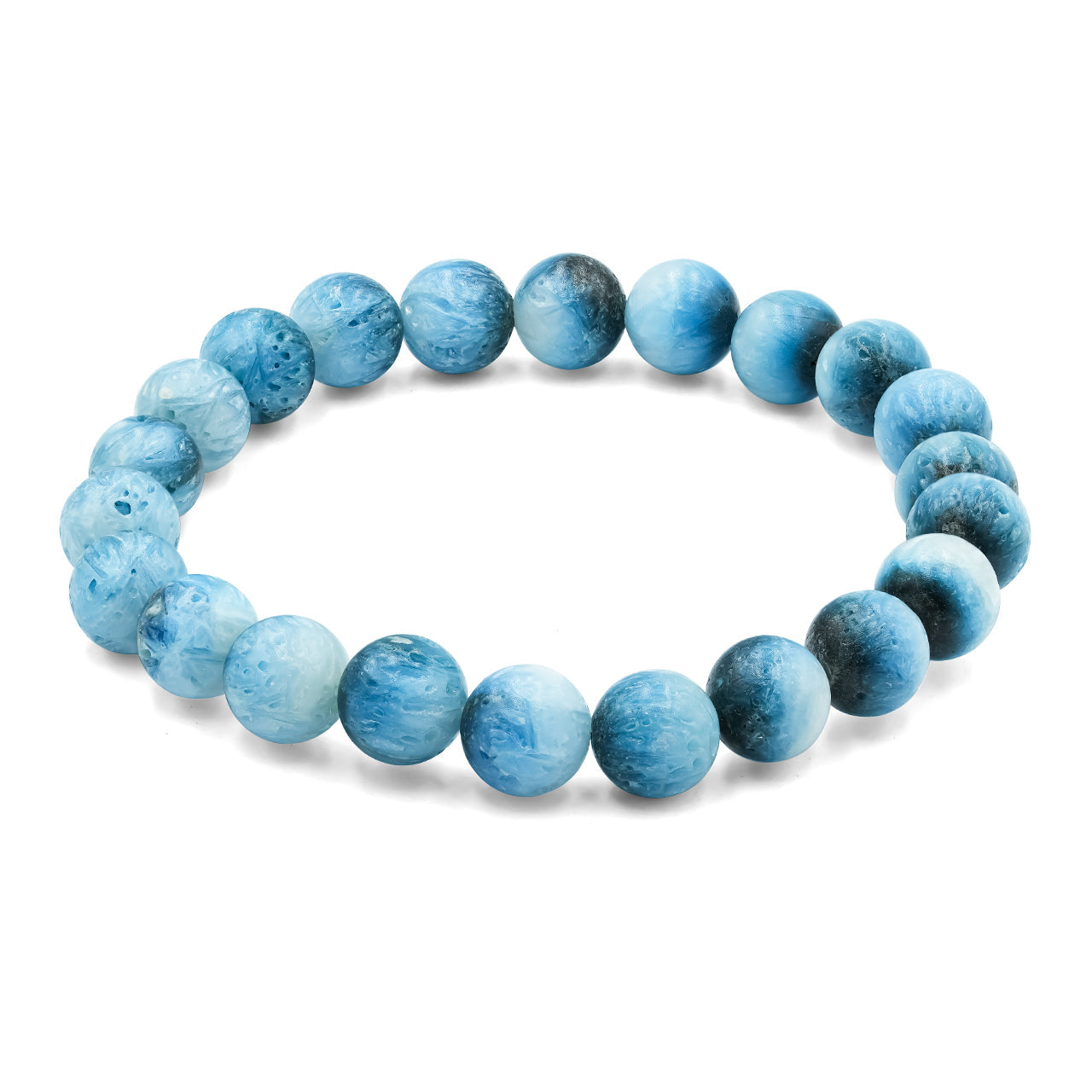 Starborn Blue Ice Glacierite Elastic Beaded Bracelet