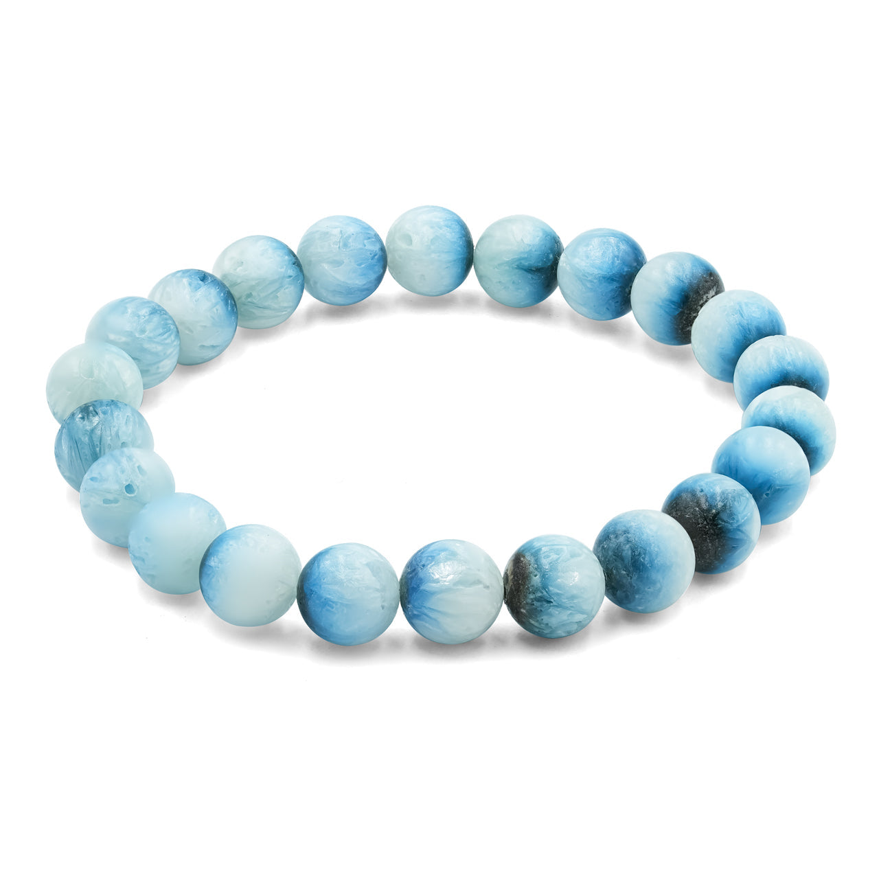 Starborn Blue Ice Glacierite Elastic Beaded Bracelet