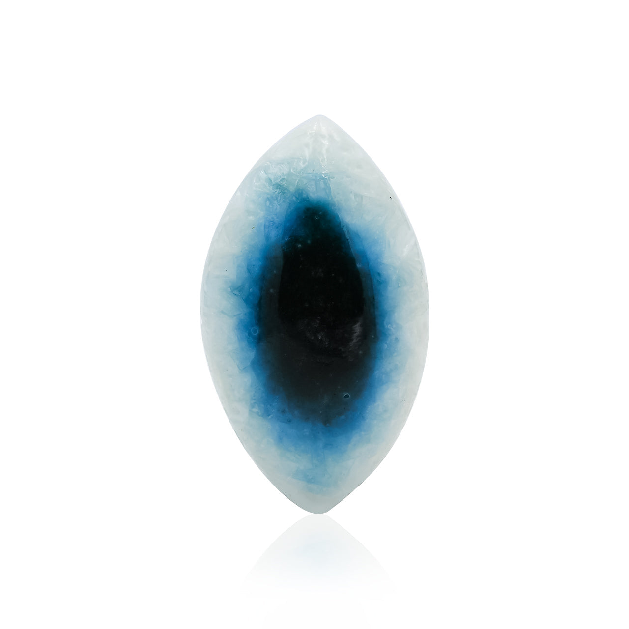 Starborn Eyeshape Blue Ice Glacierite Cabochon - 1 piece
